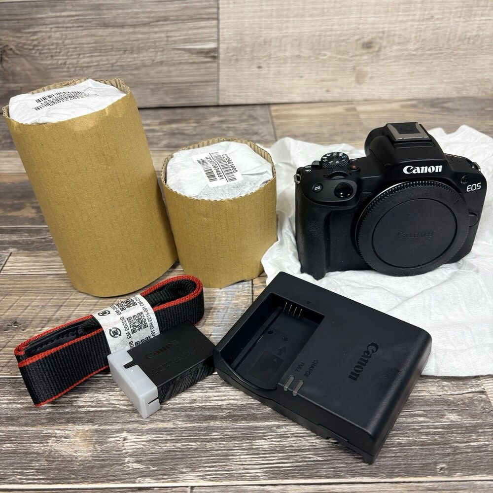 Canon EOS R50 Digital Camera with 2 Lenses 18-45mm and 55-210mm - Open Box NEW!